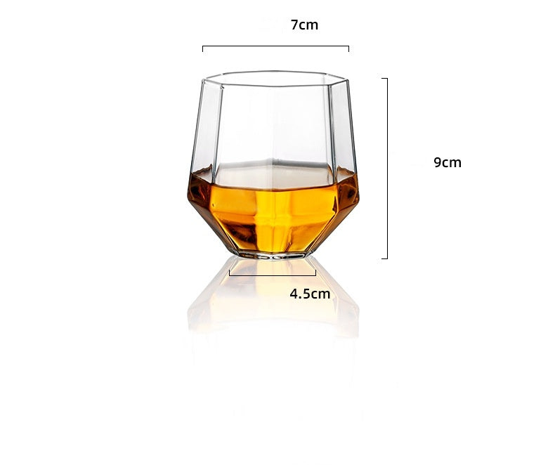 Whiskey Wine Set Suit Diamond Type Wine Bottle Wine Glass Borosilicate Glass Wine Pourer Kitchen Gadgets