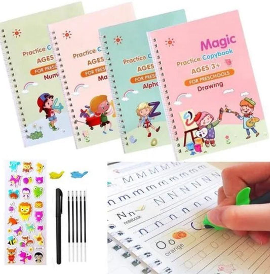 Book - Magic Practice Copybook For Kids (4 BOOKS+10 REFILL)