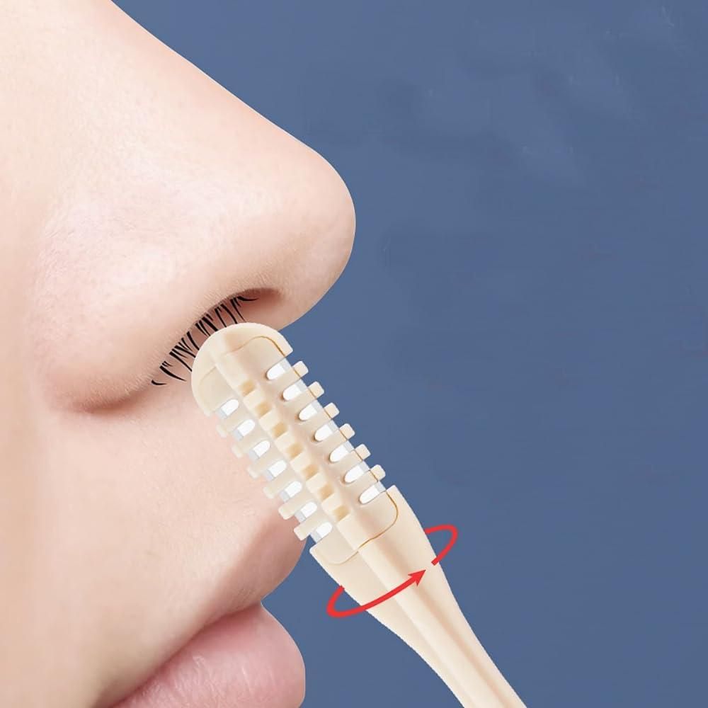 Nose Hair Trimmer Rotating Nasal Hair Razor Cutter with Ear Picker (Pack of 2)