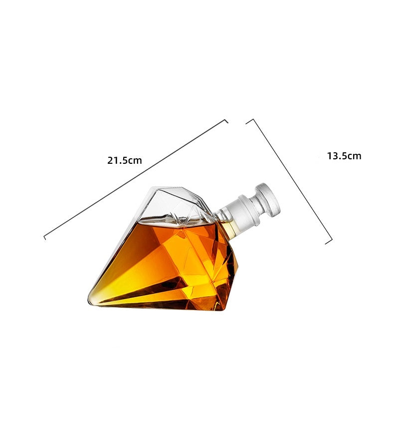 Whiskey Wine Set Suit Diamond Type Wine Bottle Wine Glass Borosilicate Glass Wine Pourer Kitchen Gadgets