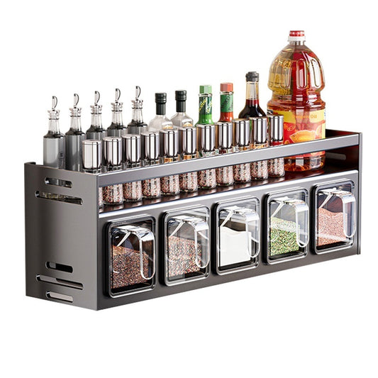 Punch-free Wall-mounted Multi-functional Kitchen Spice Rack